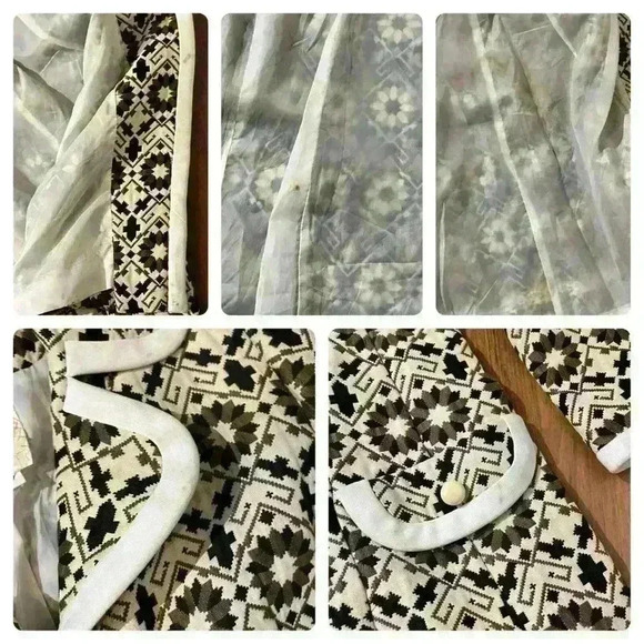 Vintage LILLI ANN Paris 50s 60s Tapestry Jacquard Button Mod House Coat Jacket - Picture 16 of 16